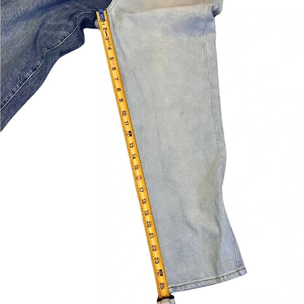 PacSun High Rise Blue and light wash Jeans Unique Two-Tone Design - Picture 4 of 4